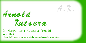 arnold kutsera business card